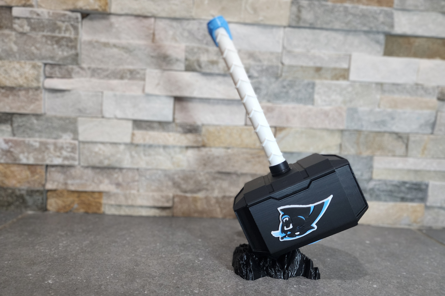 Carolina Panthers 3D Printed Thor Hammer | Medium & Large | With or Without Stand
