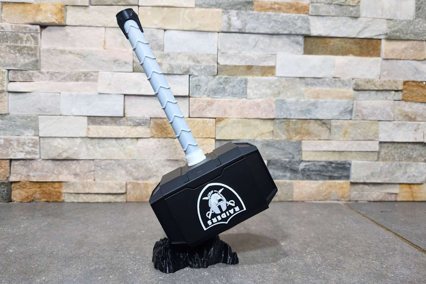 Las Vegas Raiders 3D Printed Thor Hammer | Medium & Large | With or Without Stand