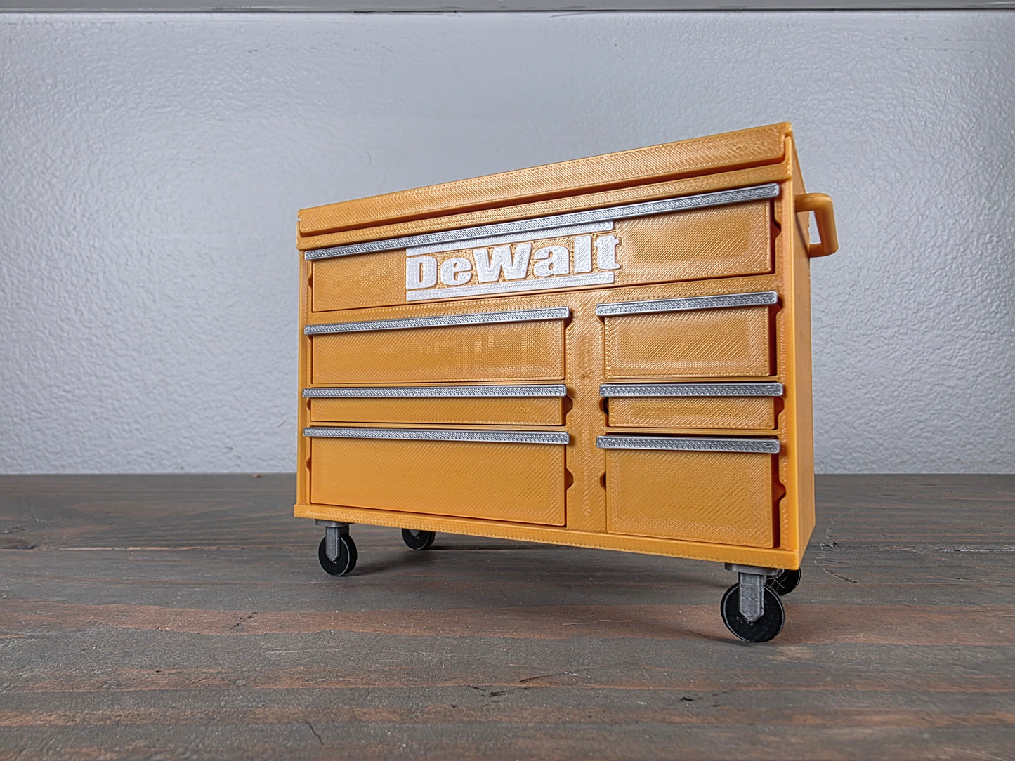 Mini DeWalt Inspired Tool Chest Desk Organizer – 3D Printed with Working Drawers