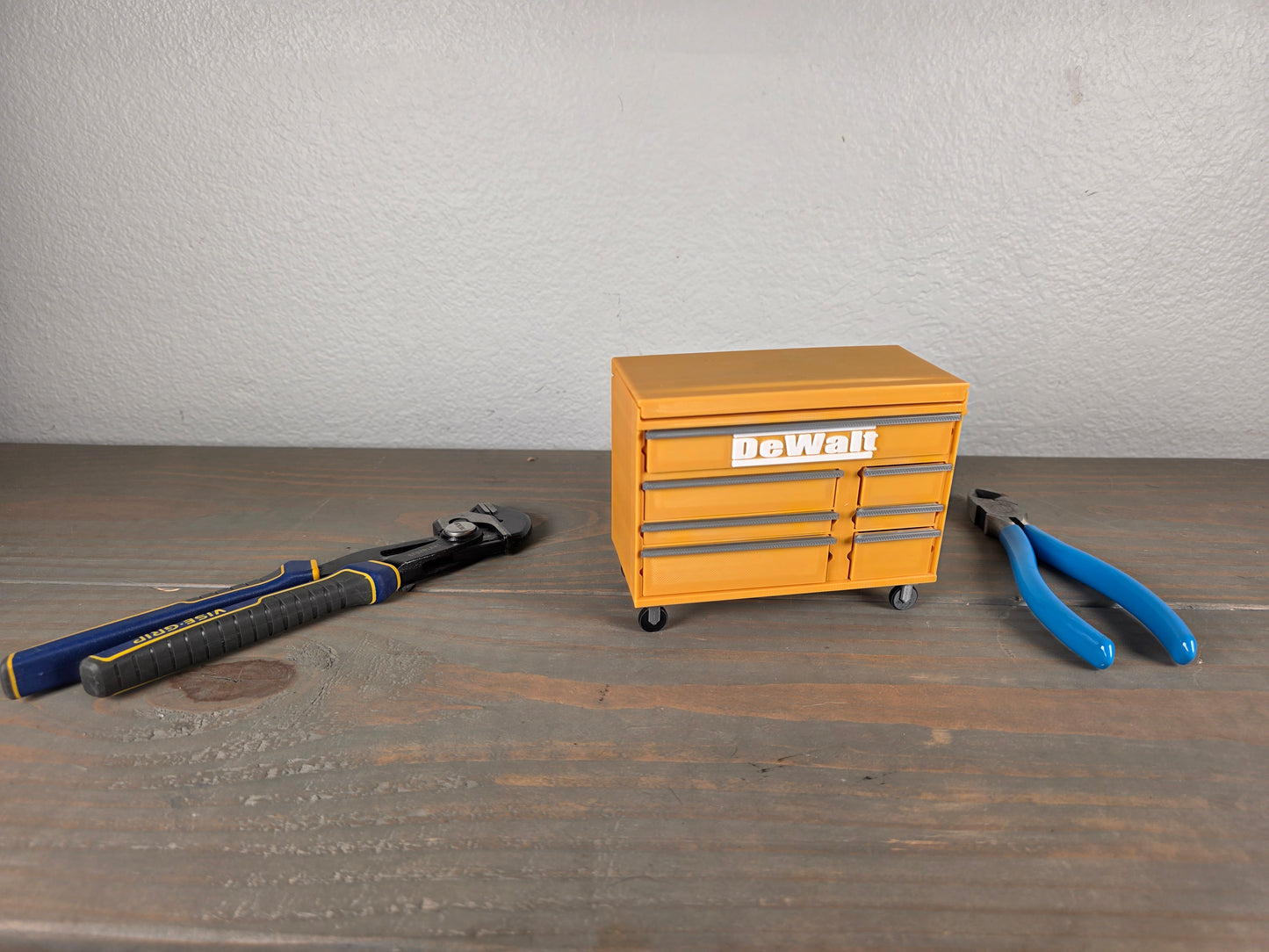 Mini DeWalt Inspired Tool Chest Desk Organizer – 3D Printed with Working Drawers