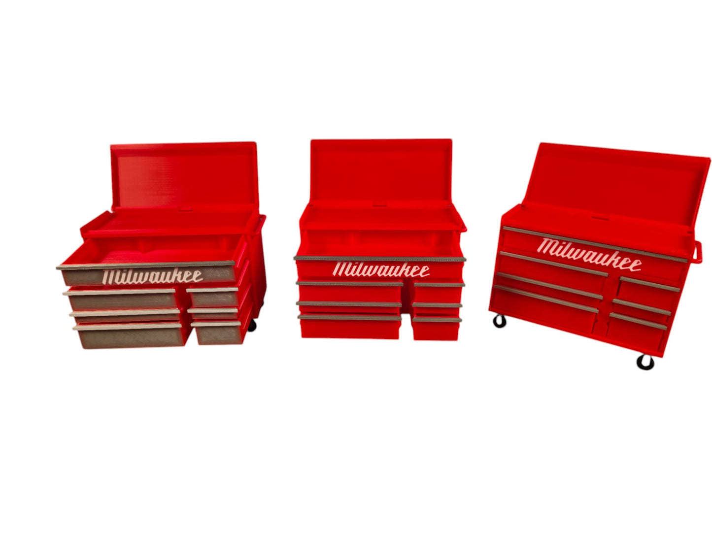 Functional Mini Milwaukee Tool Chest β 3D Printed Desk Organizer with Drawers