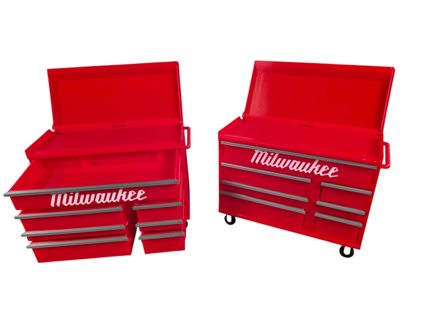 Functional Mini Milwaukee Tool Chest β 3D Printed Desk Organizer with Drawers