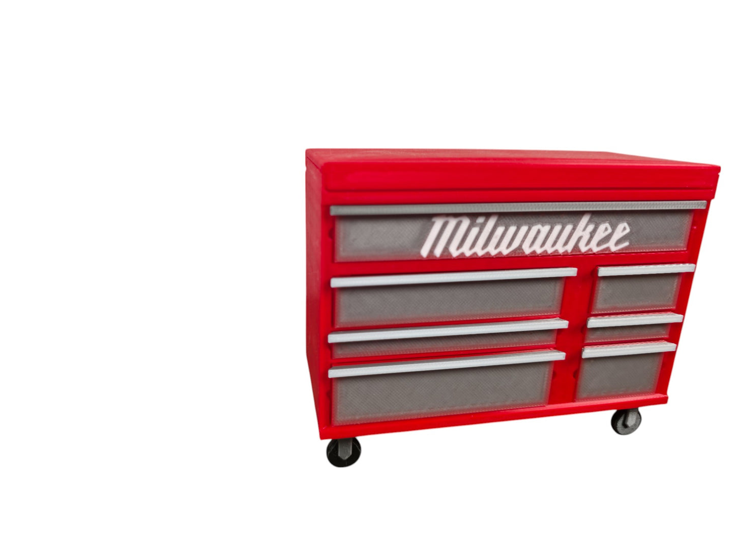 Functional Mini Milwaukee Tool Chest β 3D Printed Desk Organizer with Drawers