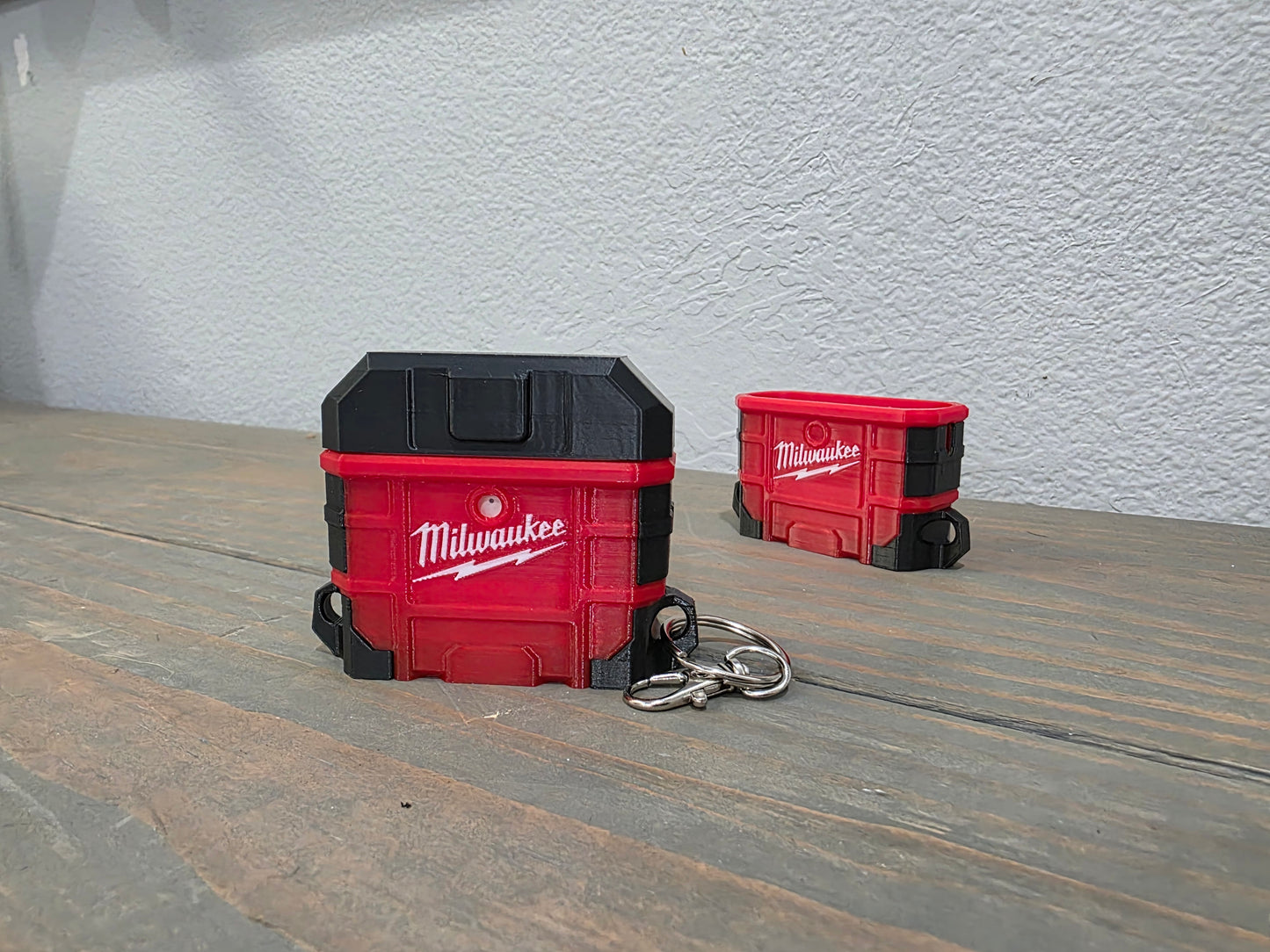 Milwaukee Inspired Packout Air Pods Pro Case - 3D Printed Tool Crate Style with Snap-Fit Lid & Keychain Loop for Air Pods Pro