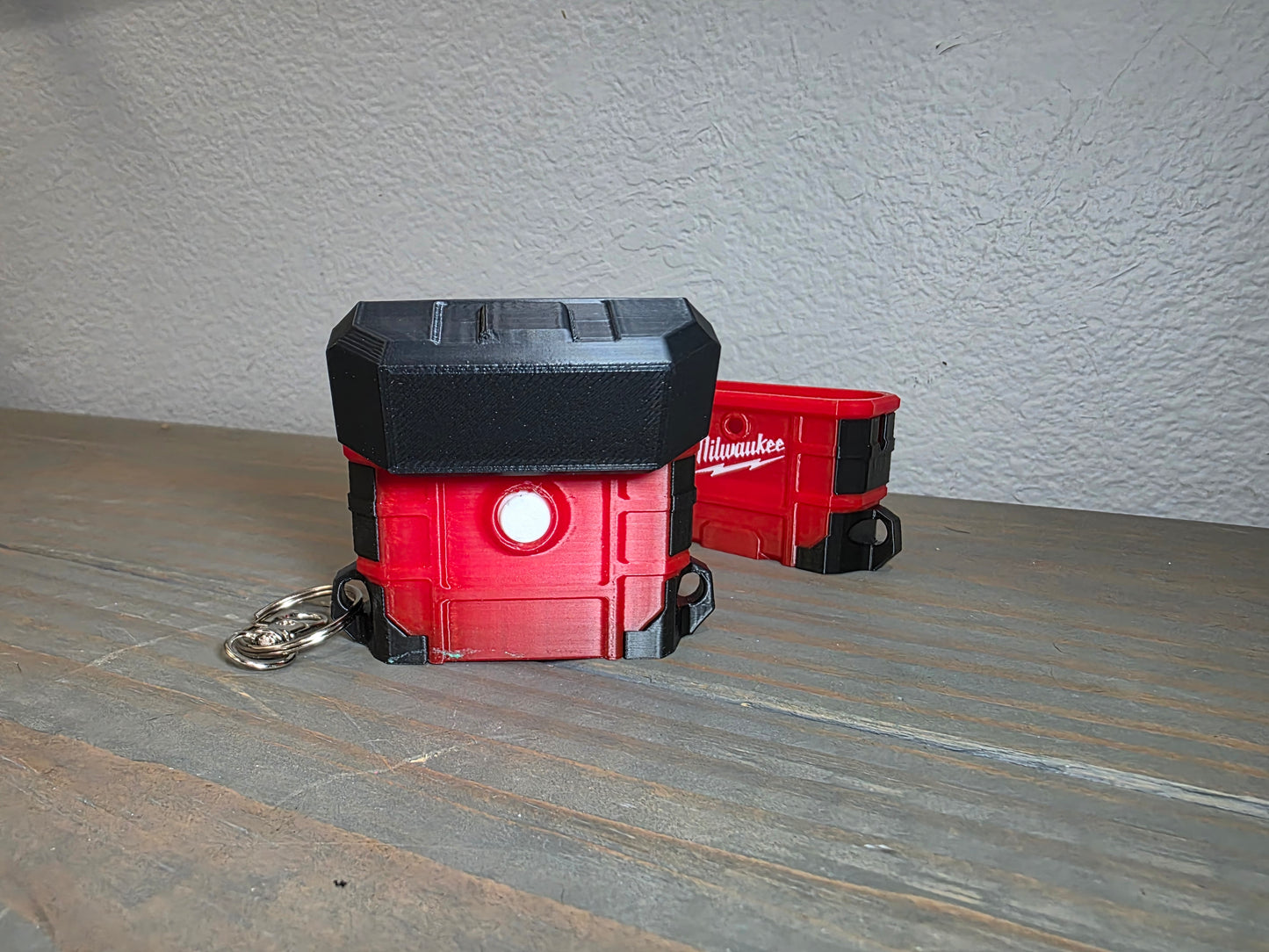 Milwaukee Inspired Packout Air Pods Pro Case - 3D Printed Tool Crate Style with Snap-Fit Lid & Keychain Loop for Air Pods Pro
