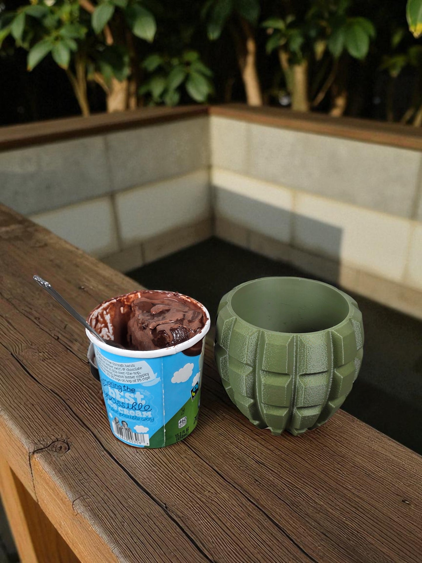 Grenade Ice Cream Pint Holder – 3D Printed Tactical Dessert Armor