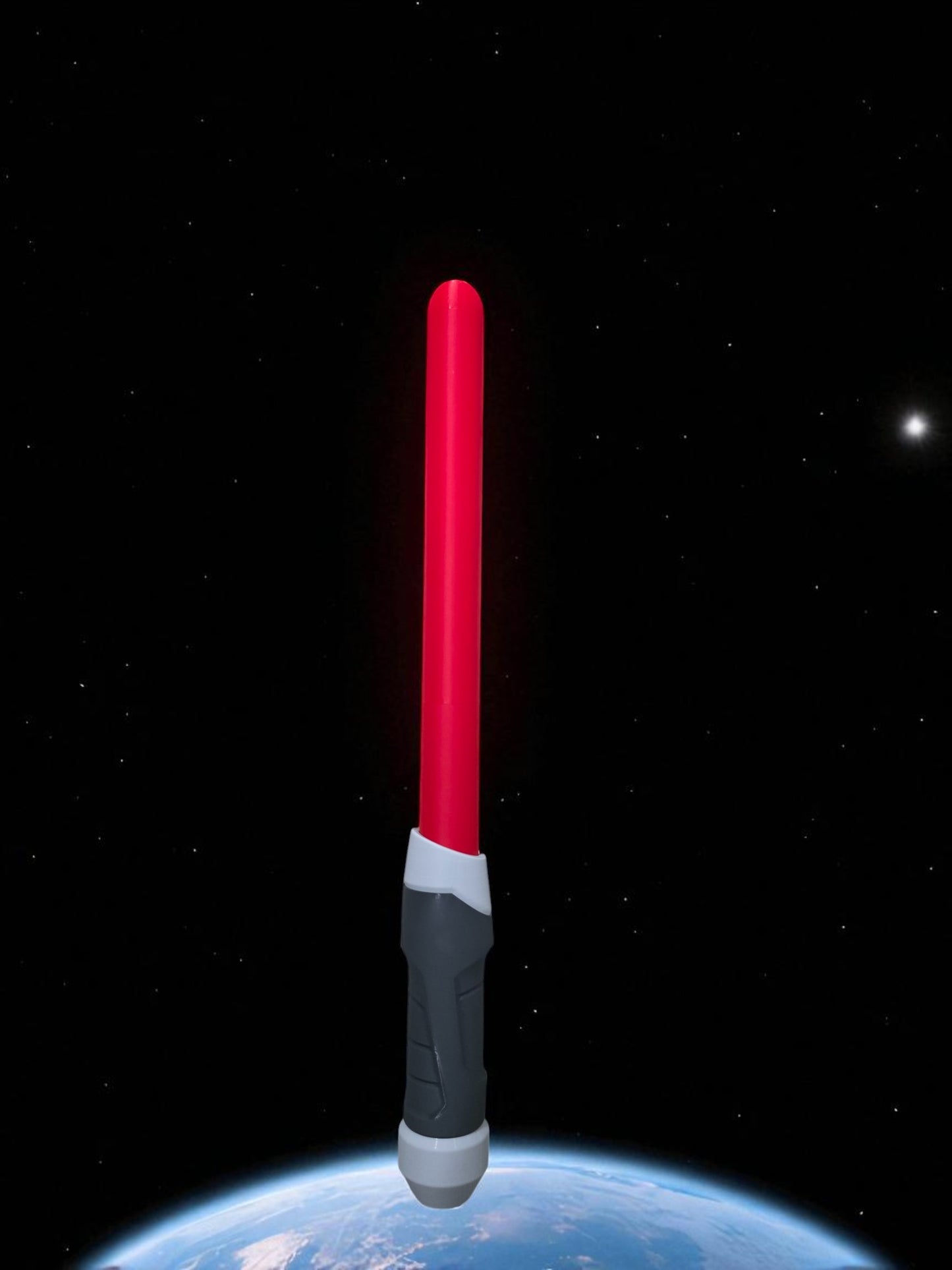 3D-Printed Red Saber Fantasy Prop | 16" Cosplay & Collectible Display