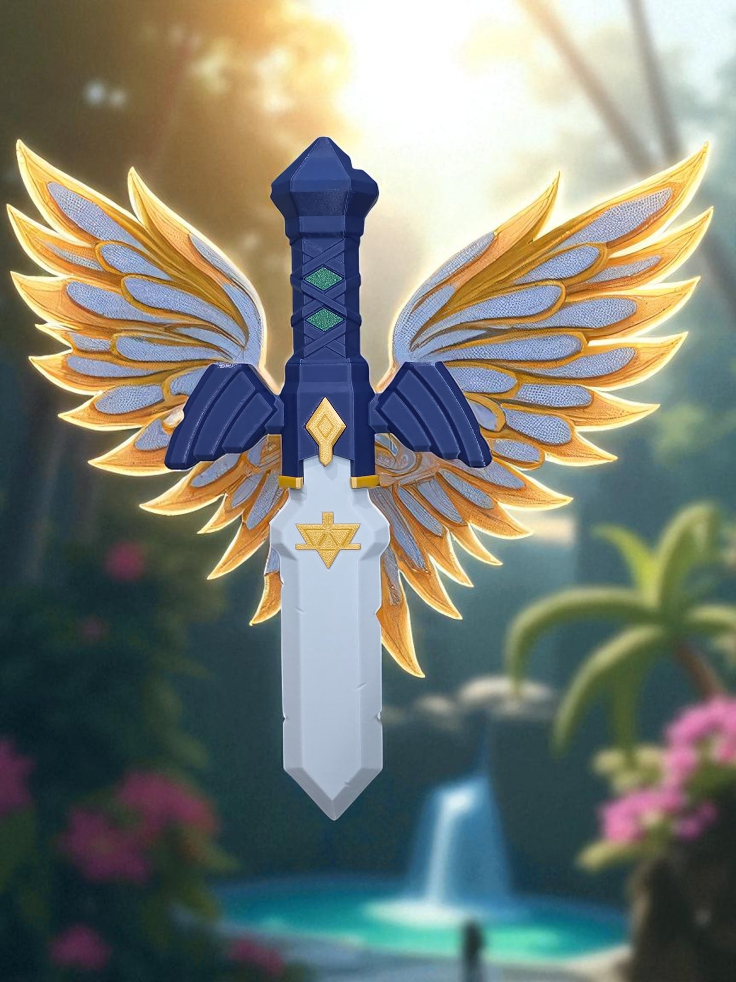 3D-Printed Master Sword Fantasy Prop | 15" Cosplay & Collectible Display