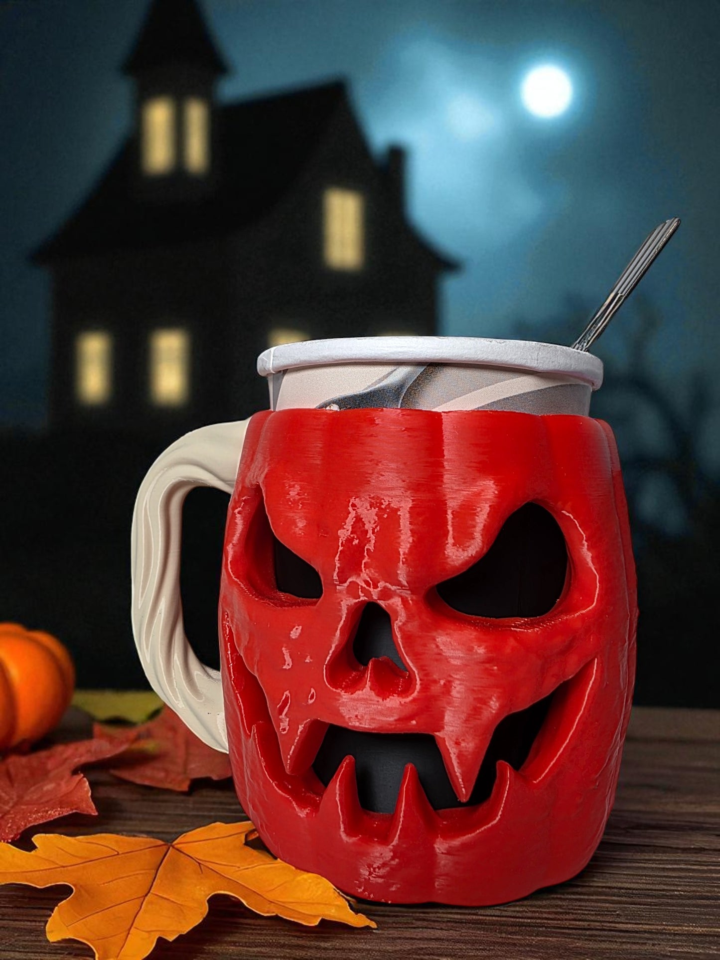 3D-Printed Pumpkin Ice Cream Pint Holder | Halloween Collectible