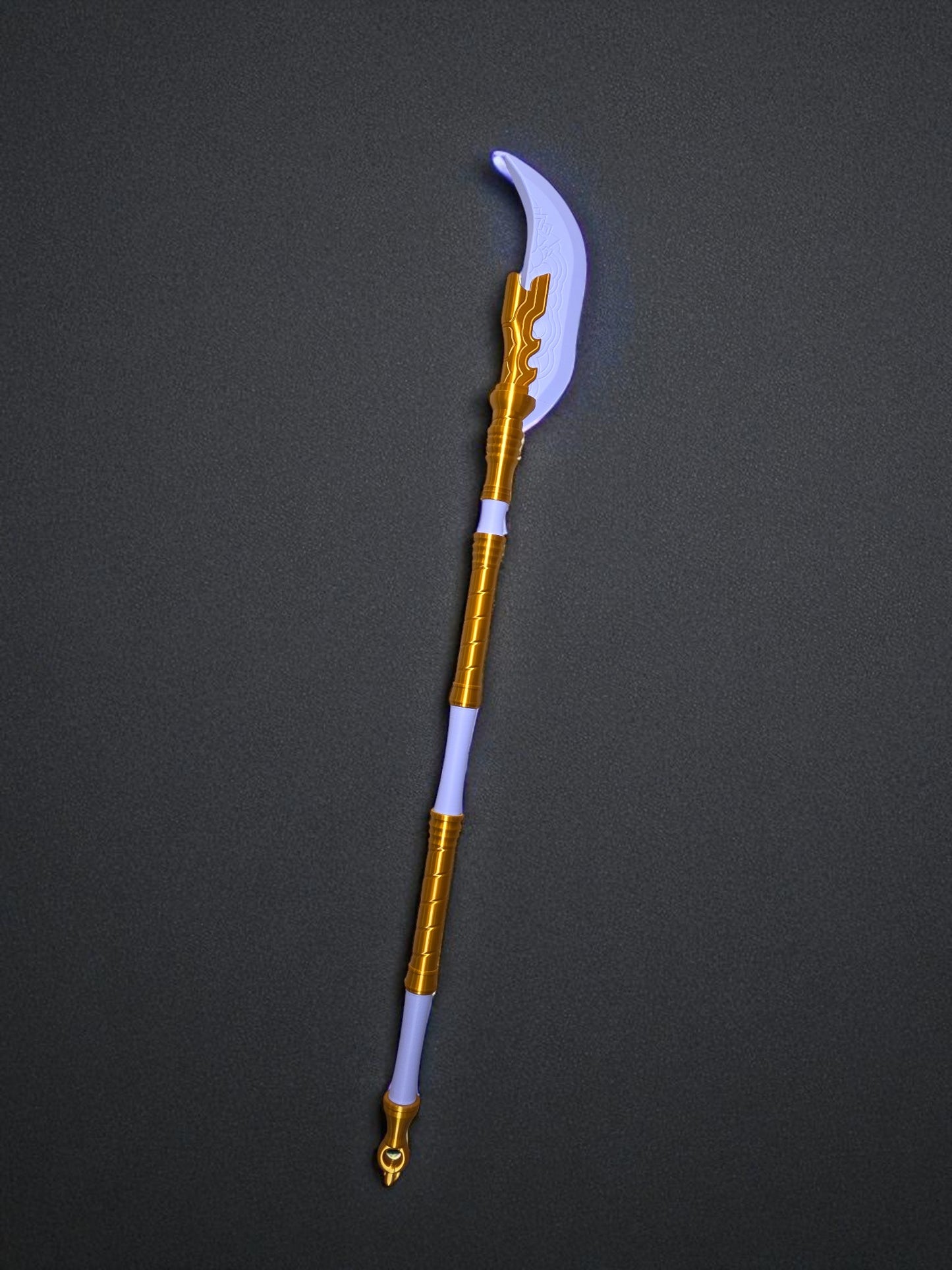 K-Pop Demon Hunter Mira Glaive | 3D Printed Fantasy Cosplay Weapon | XL 38" or LRG 27" | Purple & Gold Collectible Prop