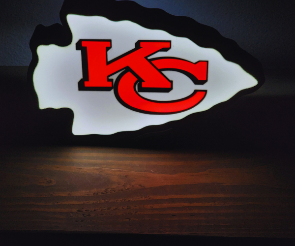 Kansas City Chiefs LED Light Box - NFL Team Spirit Decor - Illuminate Your Space with Pride