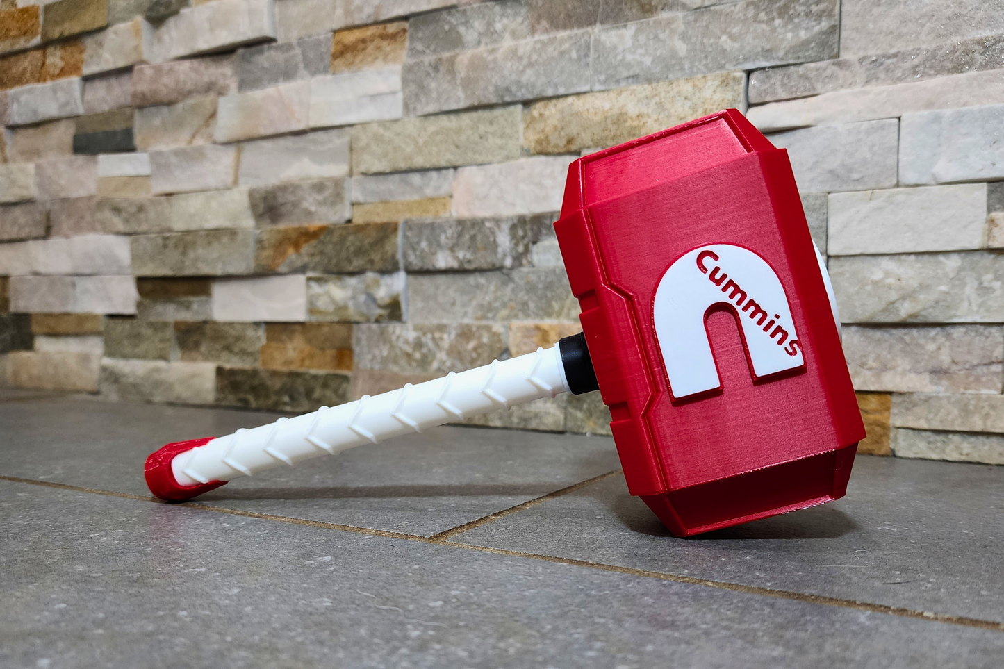 Cummins 3D-Printed Thor-Style Hammer – 14” or 10” | With or Without Display Stand