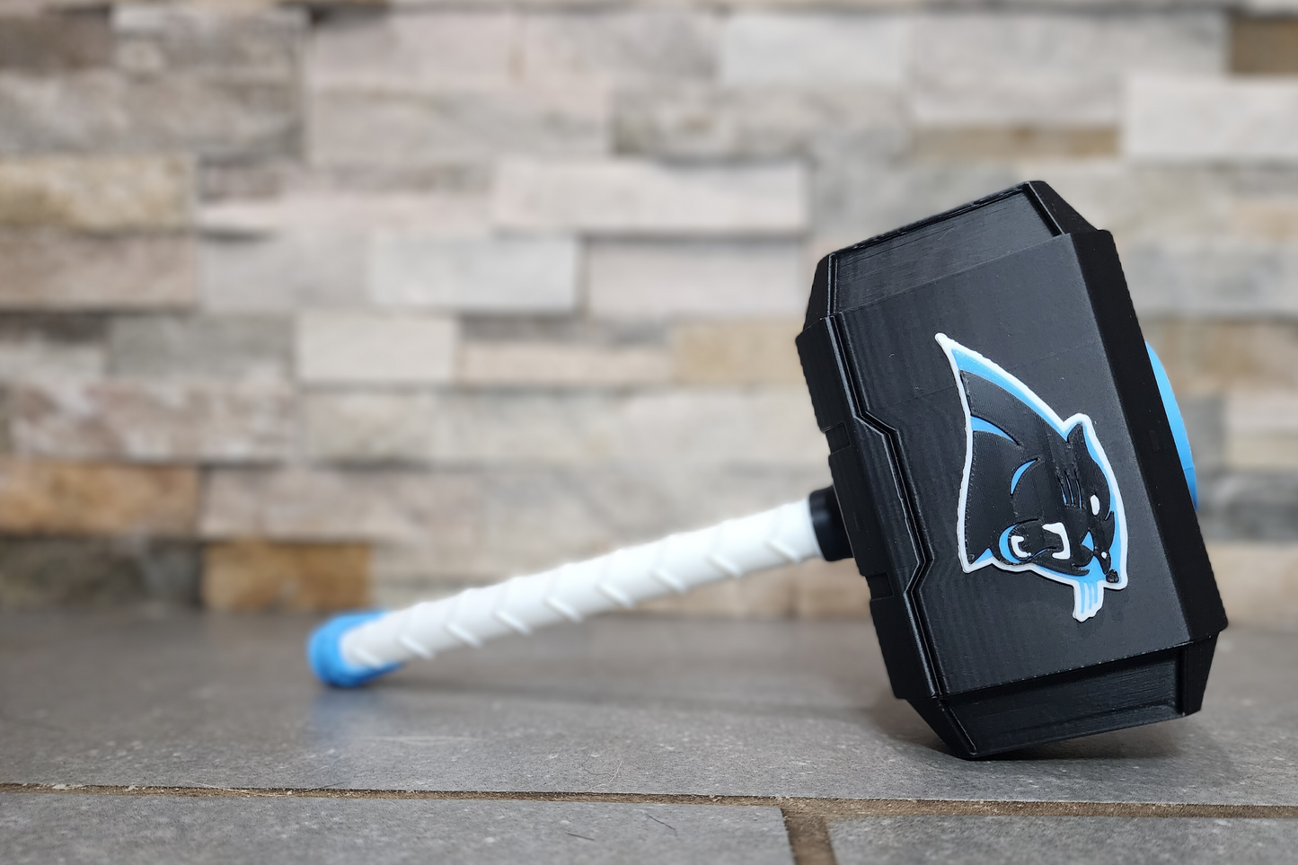 Carolina Panthers 3D Printed Thor Hammer | Medium & Large | With or Without Stand