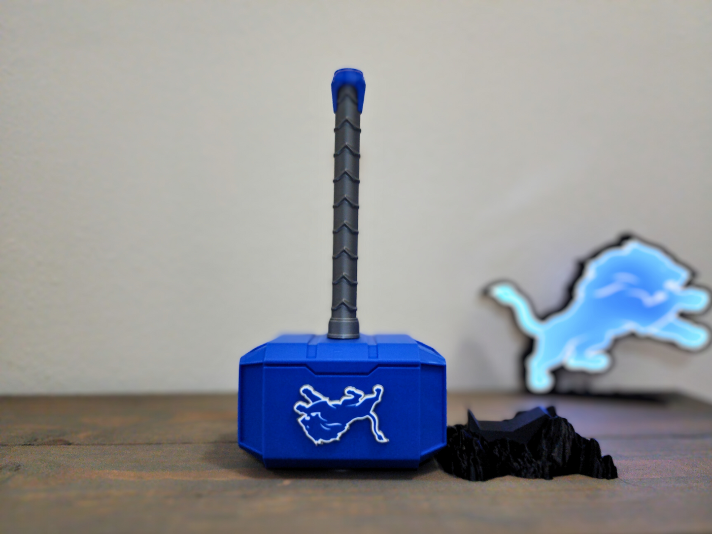Detroit Lions 3D Printed Hammer - Unique Gift for Fans - Customized NFL Decor
