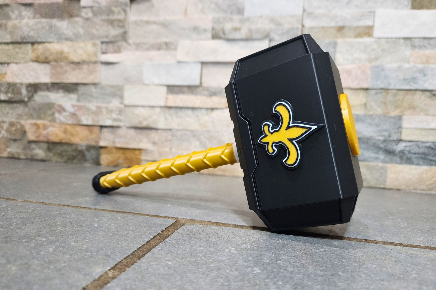 New Orleans Saints 3D Printed Thor Hammer | Medium & Large | With or Without Stand