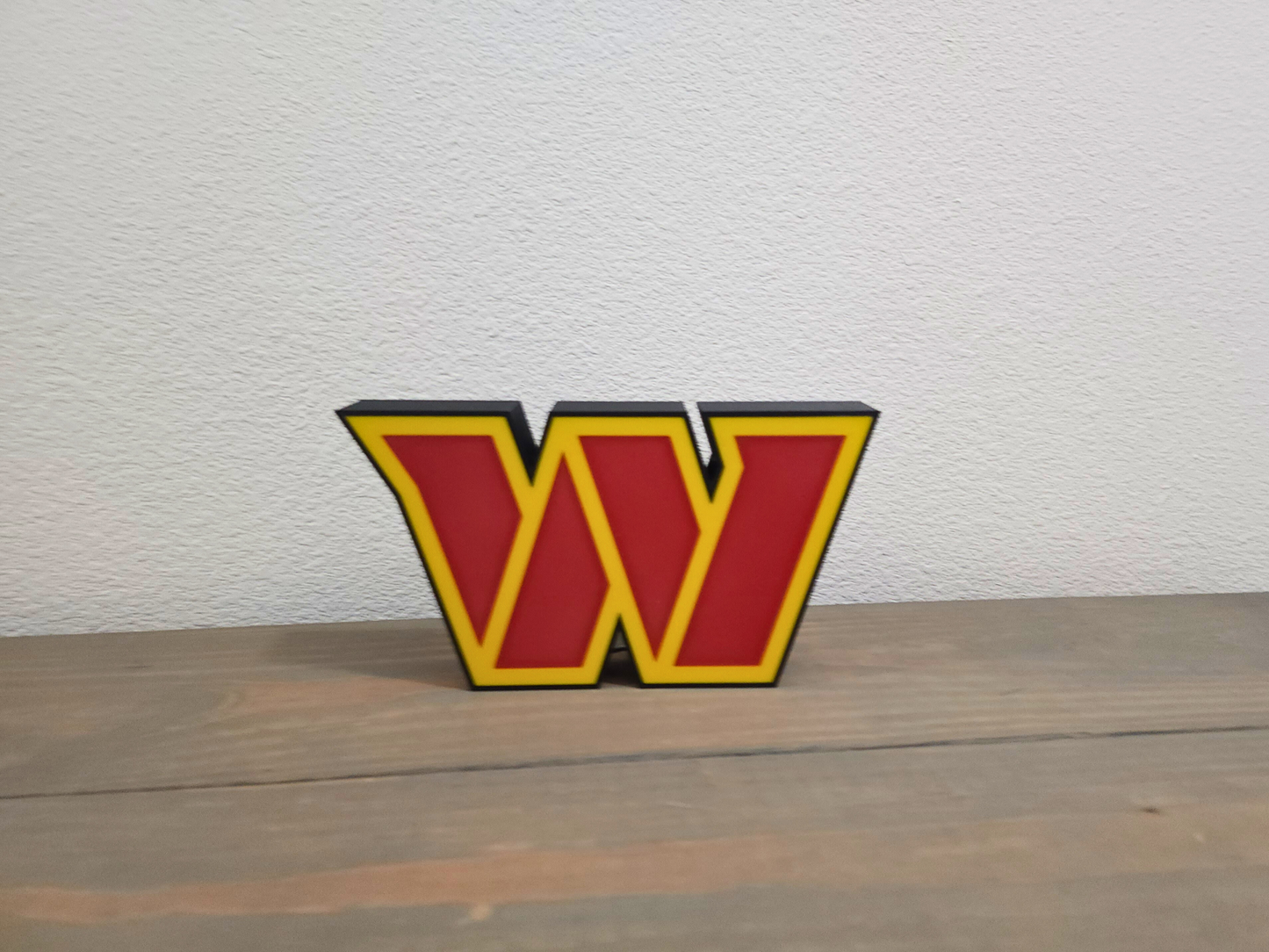 Custom Washington Commanders 3D Printed LED Light Box - Game Day Decor