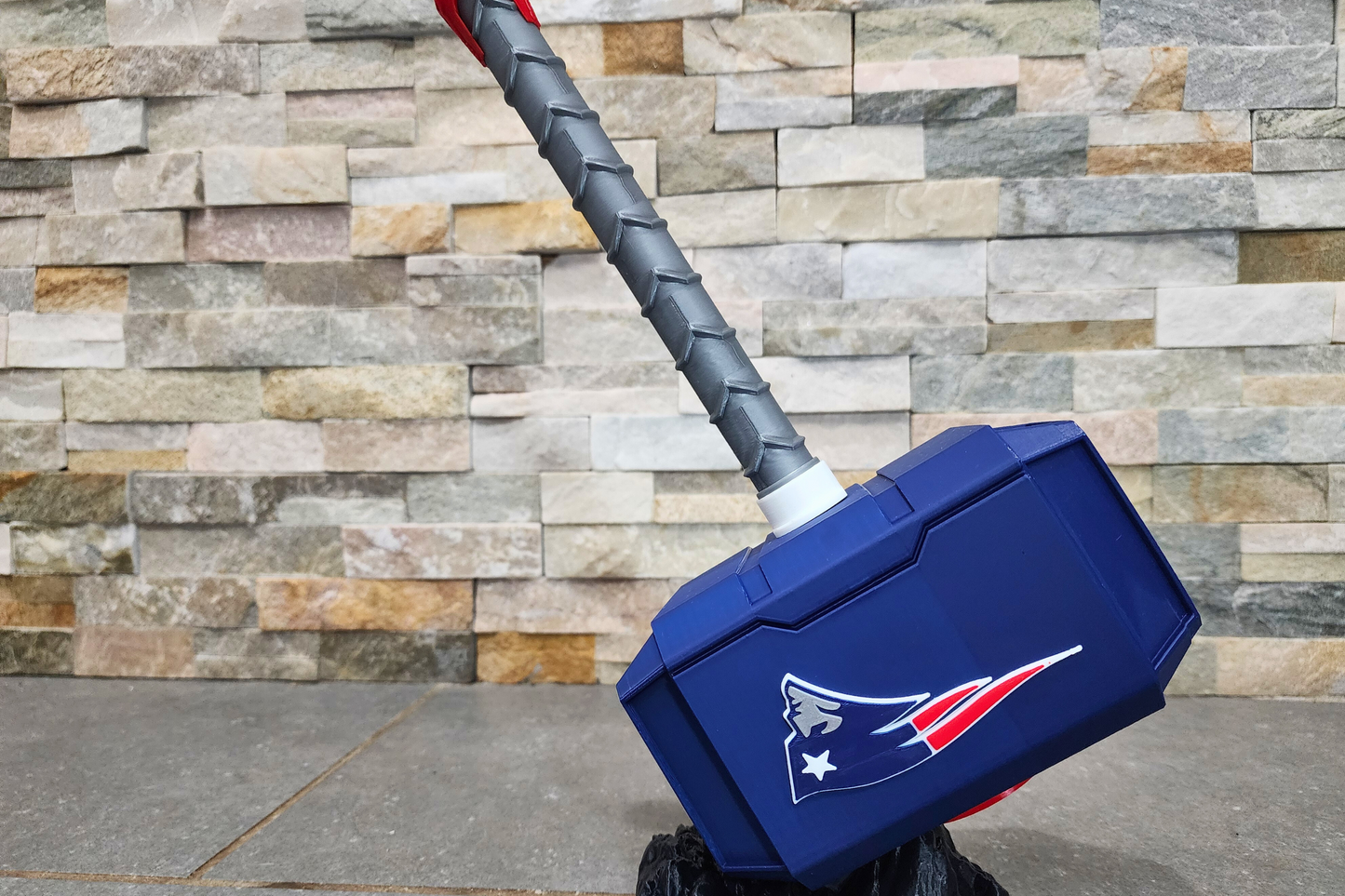 New England Patriots 3D Printed Thor Hammer | Medium & Large | With or Without Stand
