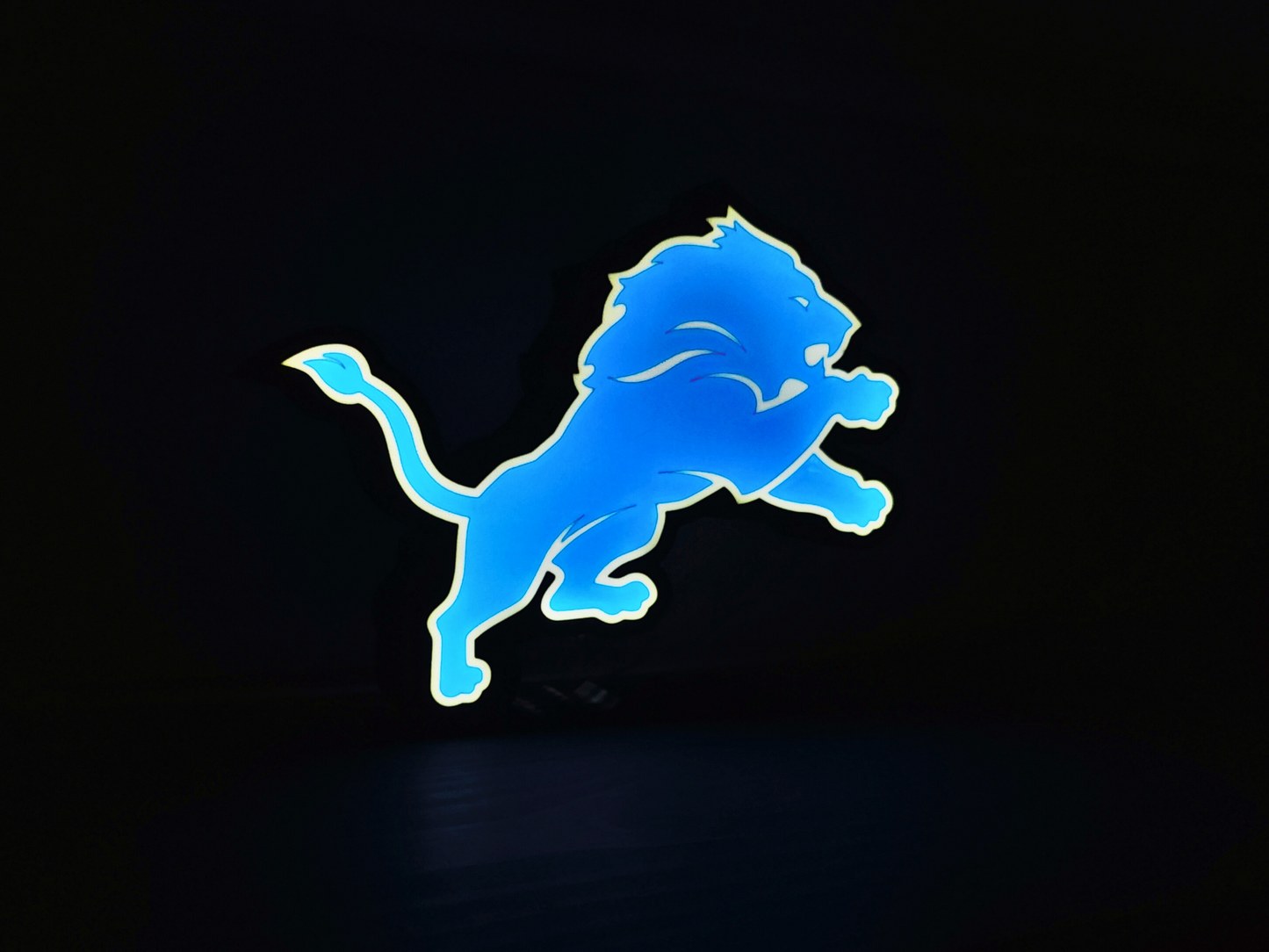 Handcrafted Detroit Lions LED Lightbox - Show Your Team Spirit!