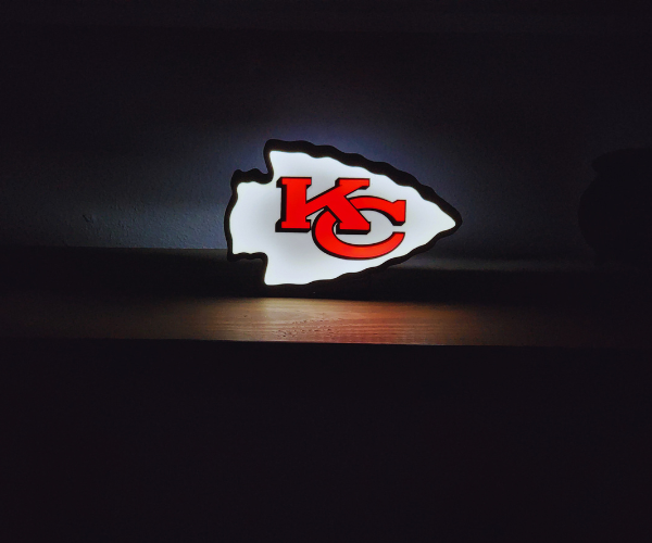 Kansas City Chiefs LED Light Box - NFL Team Spirit Decor - Illuminate Your Space with Pride