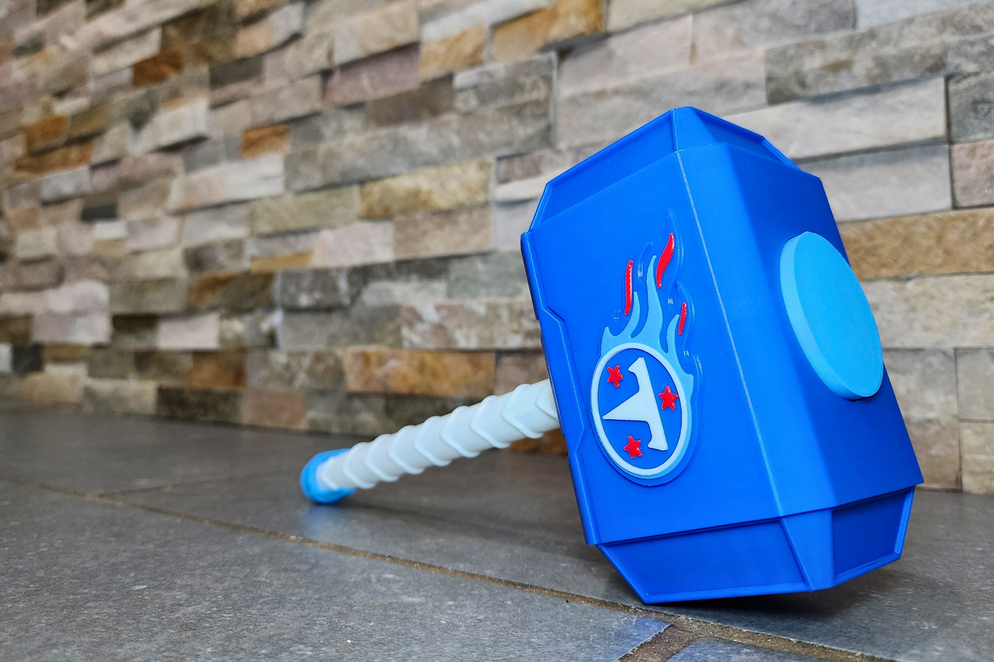 Tennessee Titans 3D-Printed Thor-Style Hammer – 14” or 10” | With or Without Display Stand