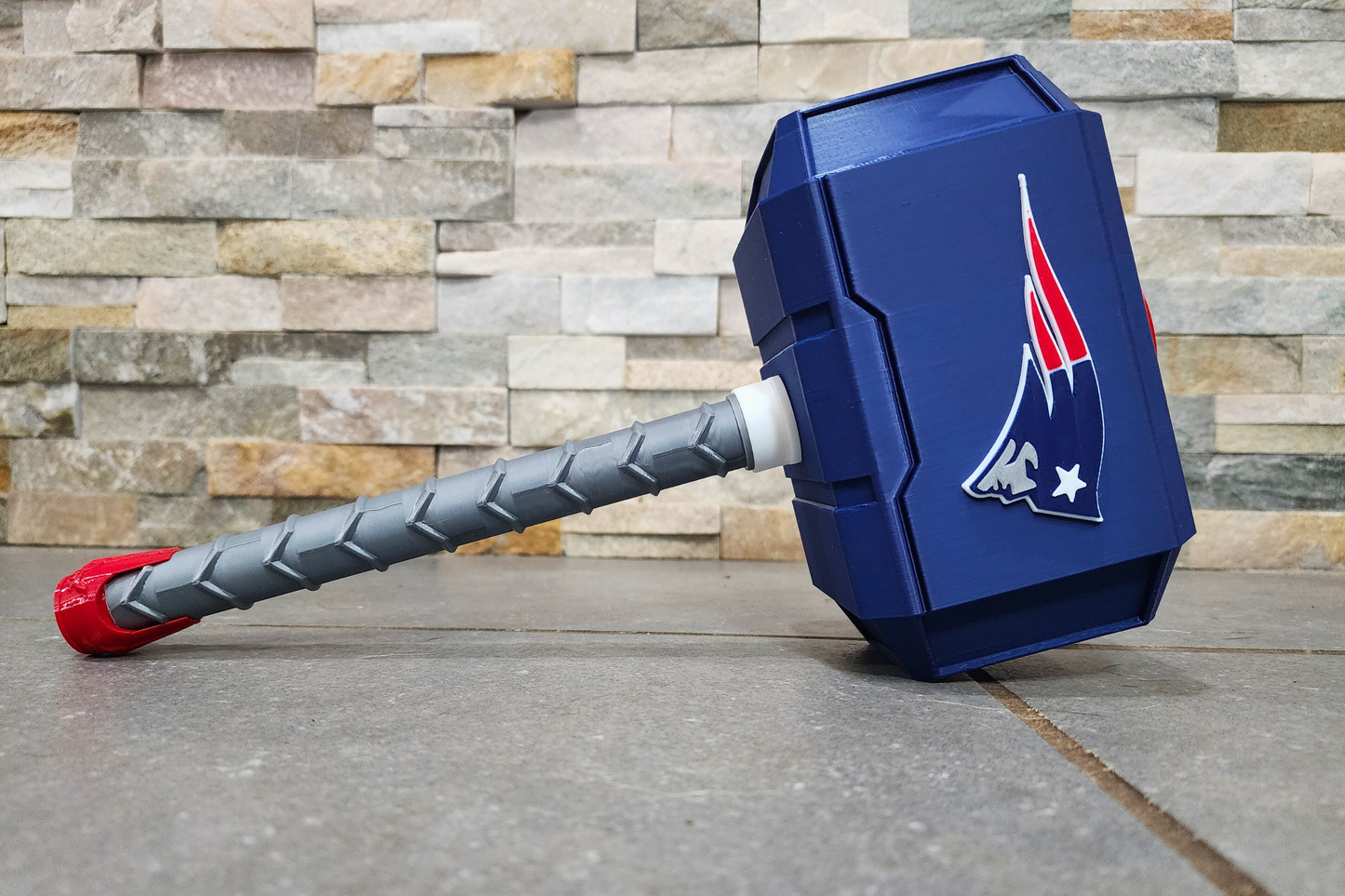 New England Patriots 3D Printed Thor Hammer | Medium & Large | With or Without Stand