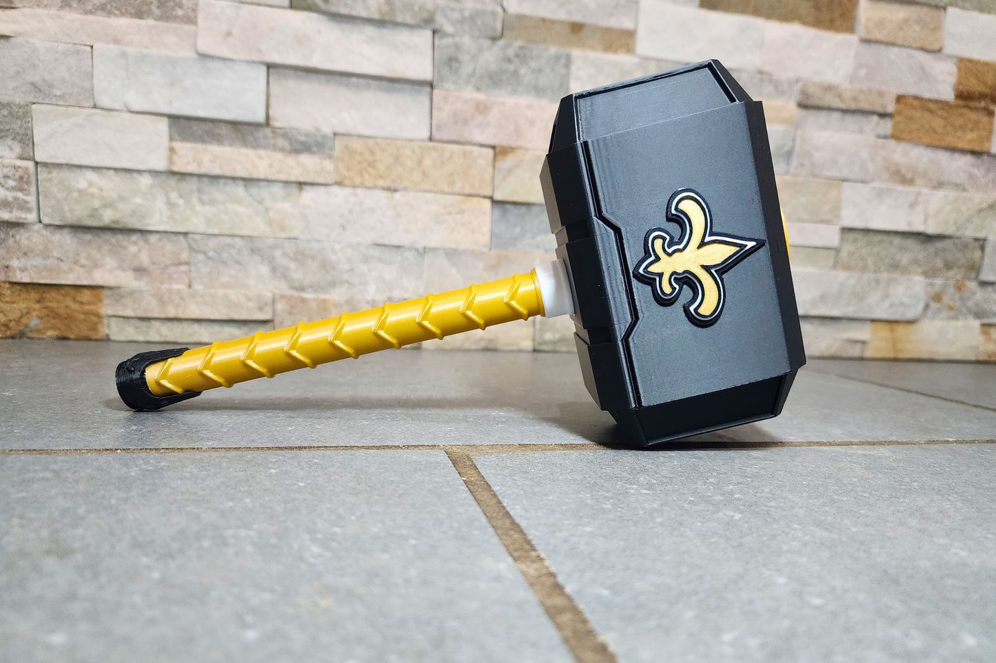 New Orleans Saints 3D Printed Thor Hammer | Medium & Large | With or Without Stand
