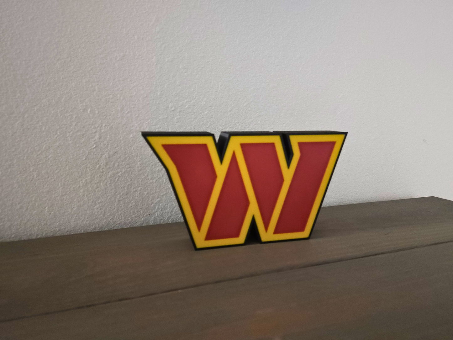 Custom Washington Commanders 3D Printed LED Light Box - Game Day Decor