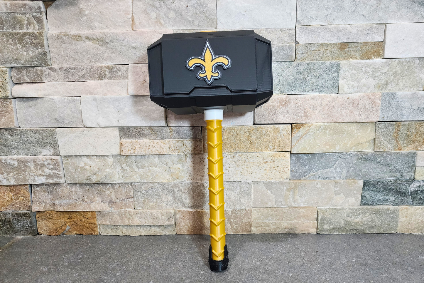 New Orleans Saints 3D Printed Thor Hammer | Medium & Large | With or Without Stand