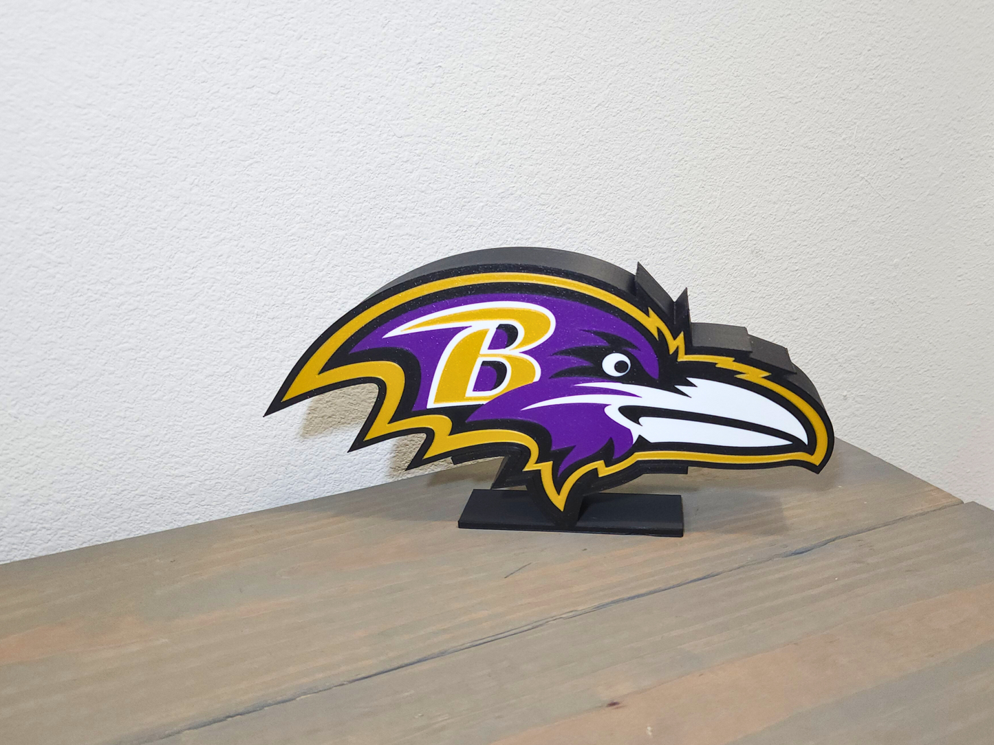 3D Printed Baltimore Ravens LED Light Box - Perfect Gift for NFL Football Lovers