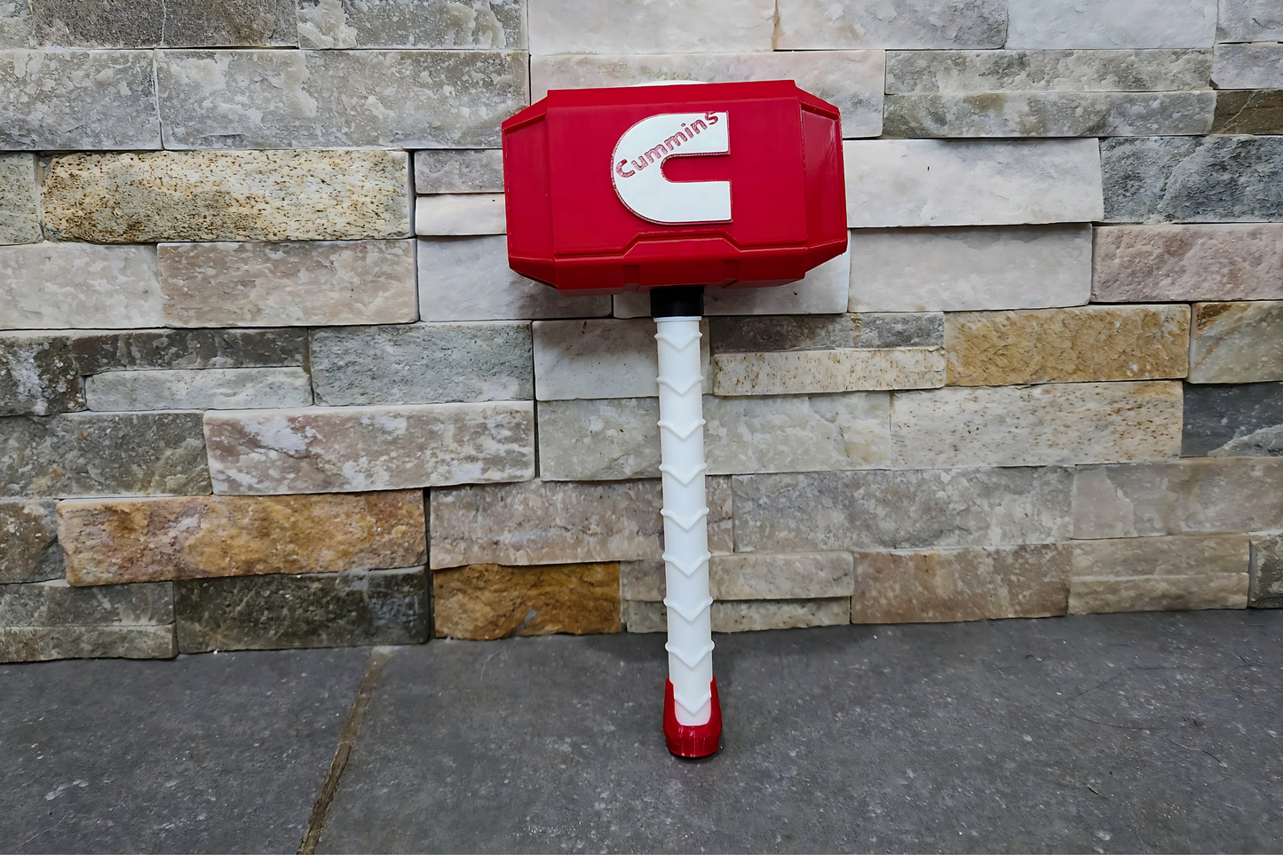 Cummins 3D-Printed Thor-Style Hammer – 14” or 10” | With or Without Display Stand