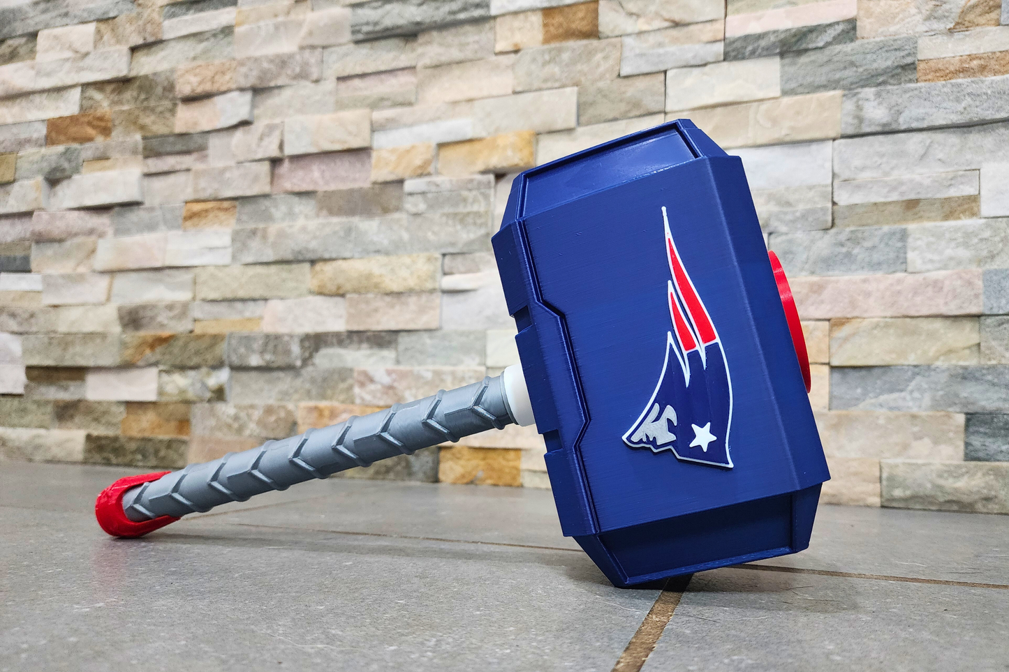 New England Patriots 3D Printed Thor Hammer | Medium & Large | With or Without Stand
