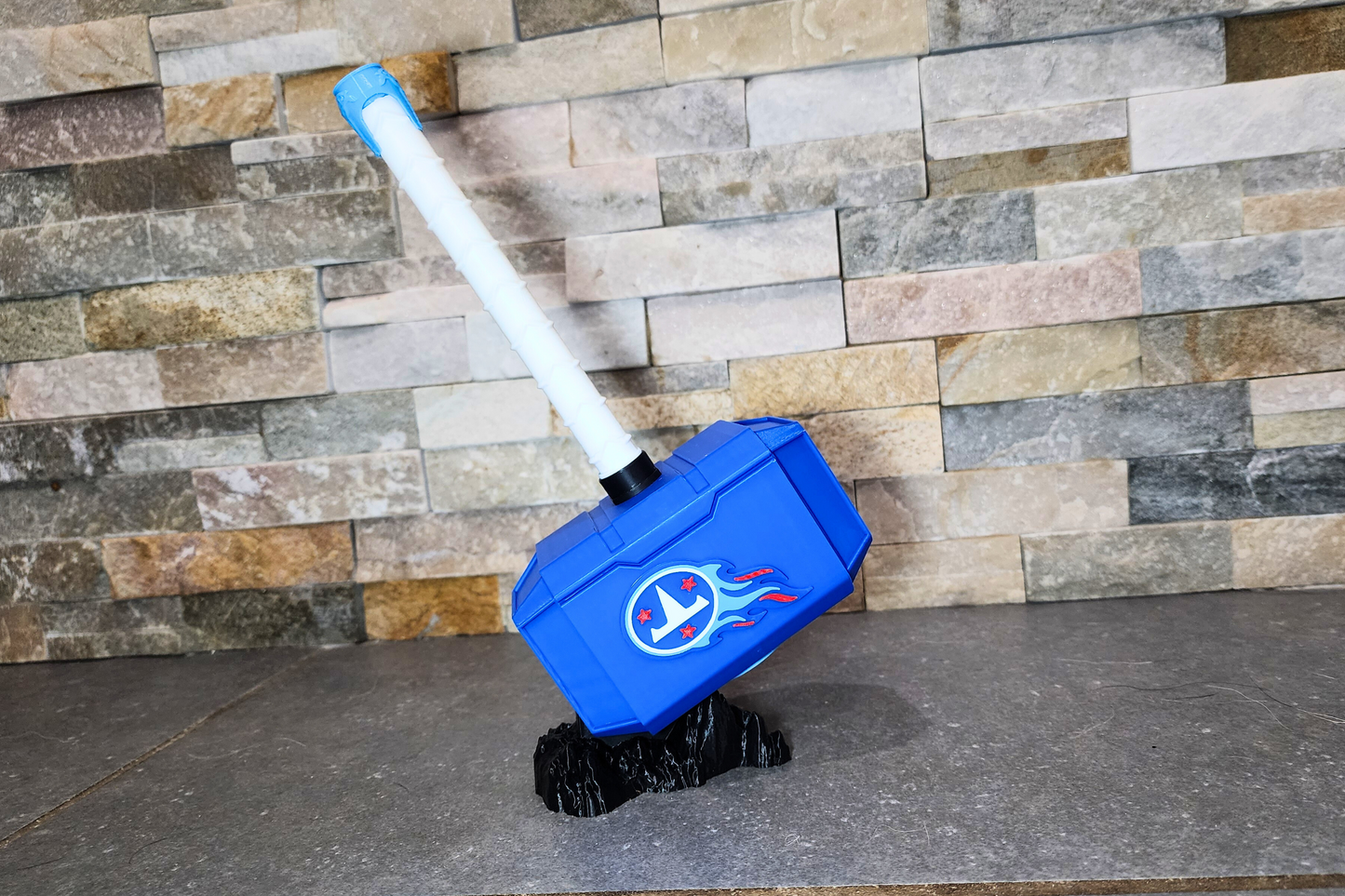 Tennessee Titans 3D-Printed Thor-Style Hammer – 14” or 10” | With or Without Display Stand