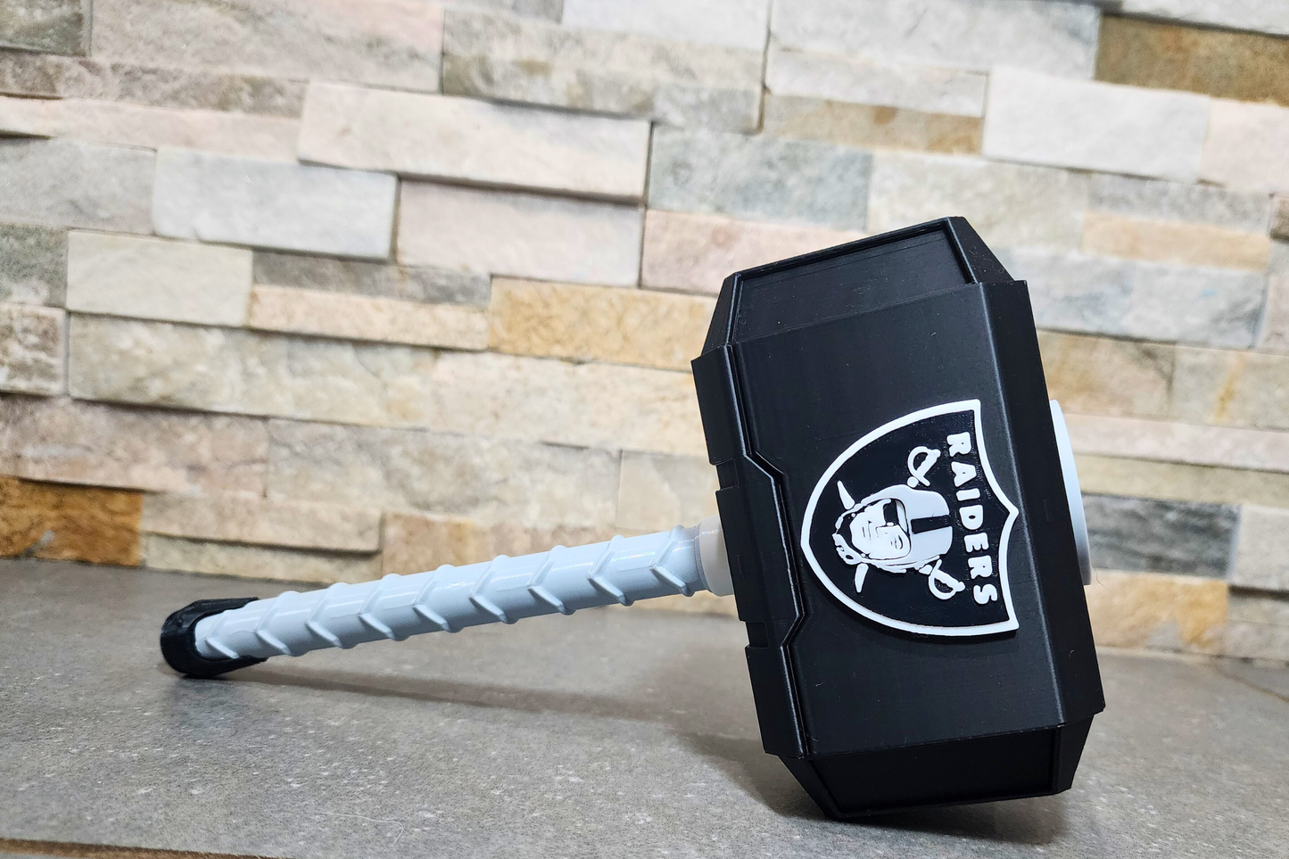 Las Vegas Raiders 3D Printed Thor Hammer | Medium & Large | With or Without Stand