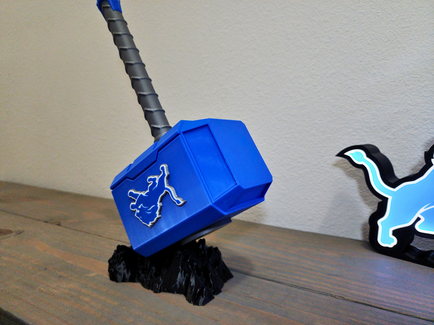 Detroit Lions 3D Printed Hammer - Unique Gift for Fans - Customized NFL Decor