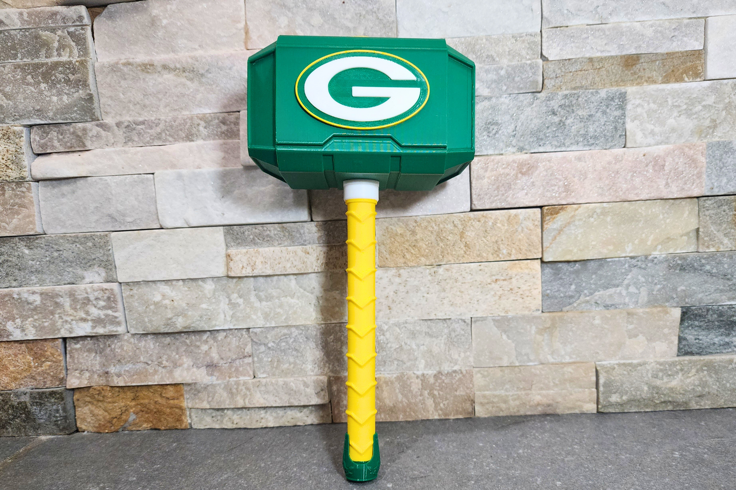 Green Bay Packers 3D Printed Thor Hammer | Medium & Large | With or Without Stand