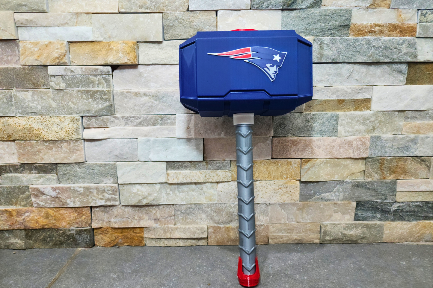 New England Patriots 3D Printed Thor Hammer | Medium & Large | With or Without Stand