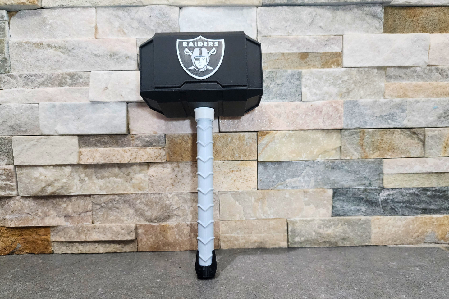 Las Vegas Raiders 3D Printed Thor Hammer | Medium & Large | With or Without Stand