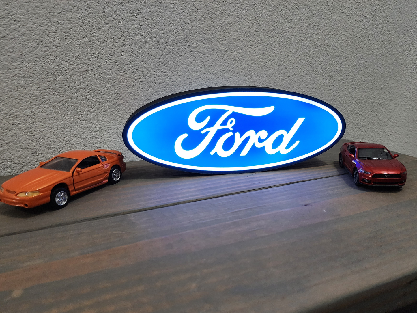 Ford Logo LED Light Box - Stunning 3D Printed Illumination for Car Enthusiasts