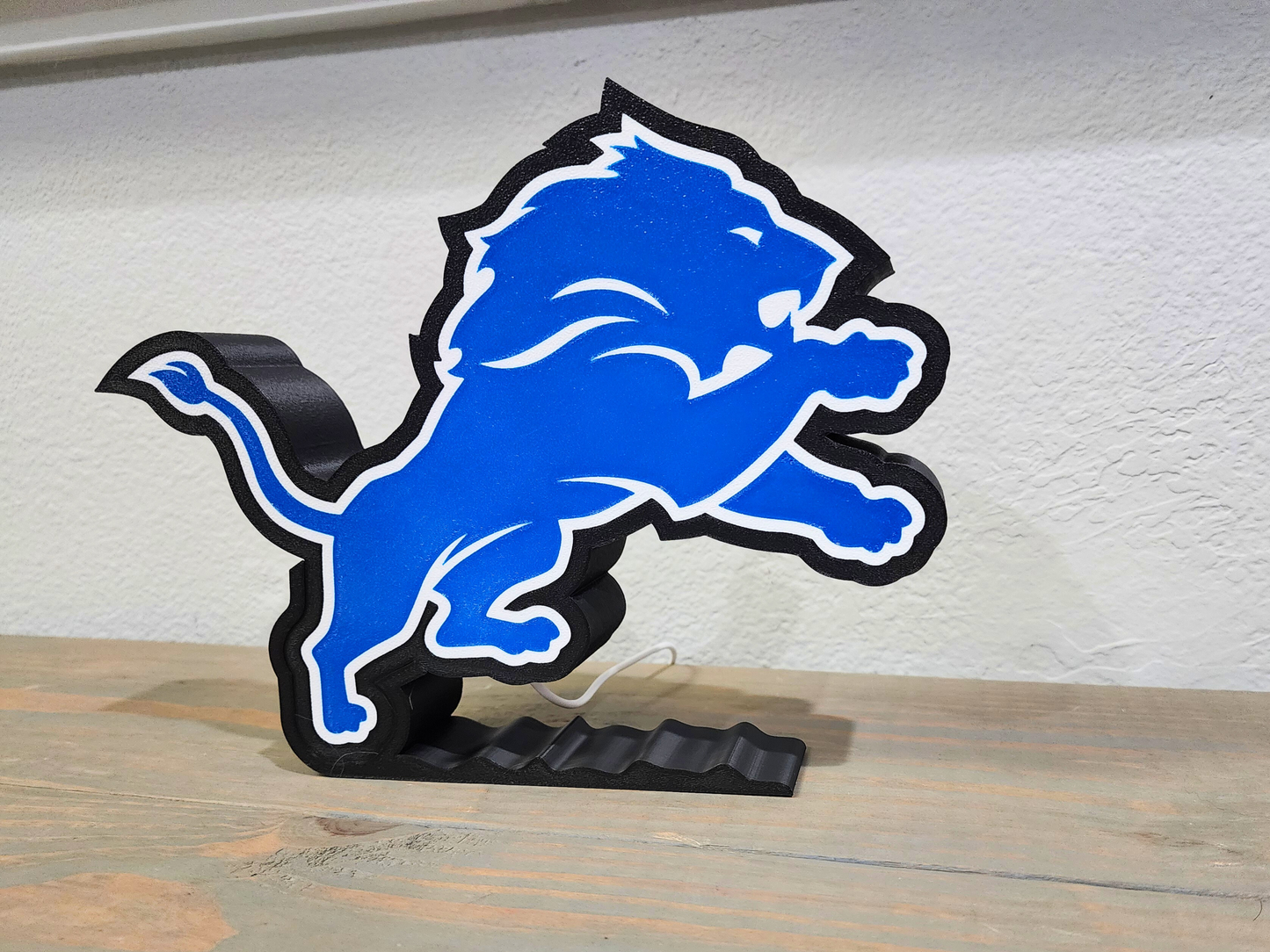 Handcrafted Detroit Lions LED Lightbox - Show Your Team Spirit!
