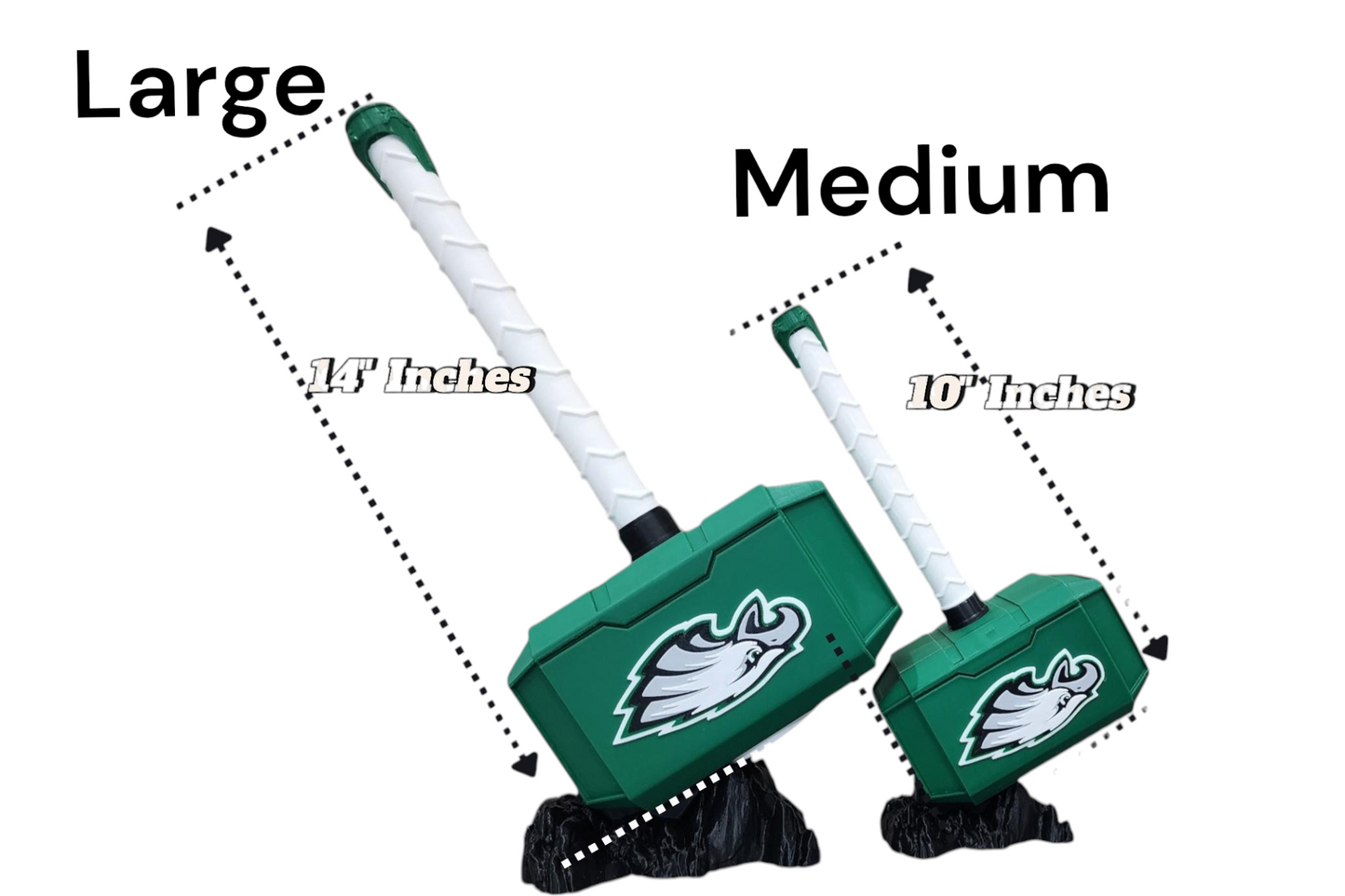 Tennessee Titans 3D-Printed Thor-Style Hammer – 14” or 10” | With or Without Display Stand