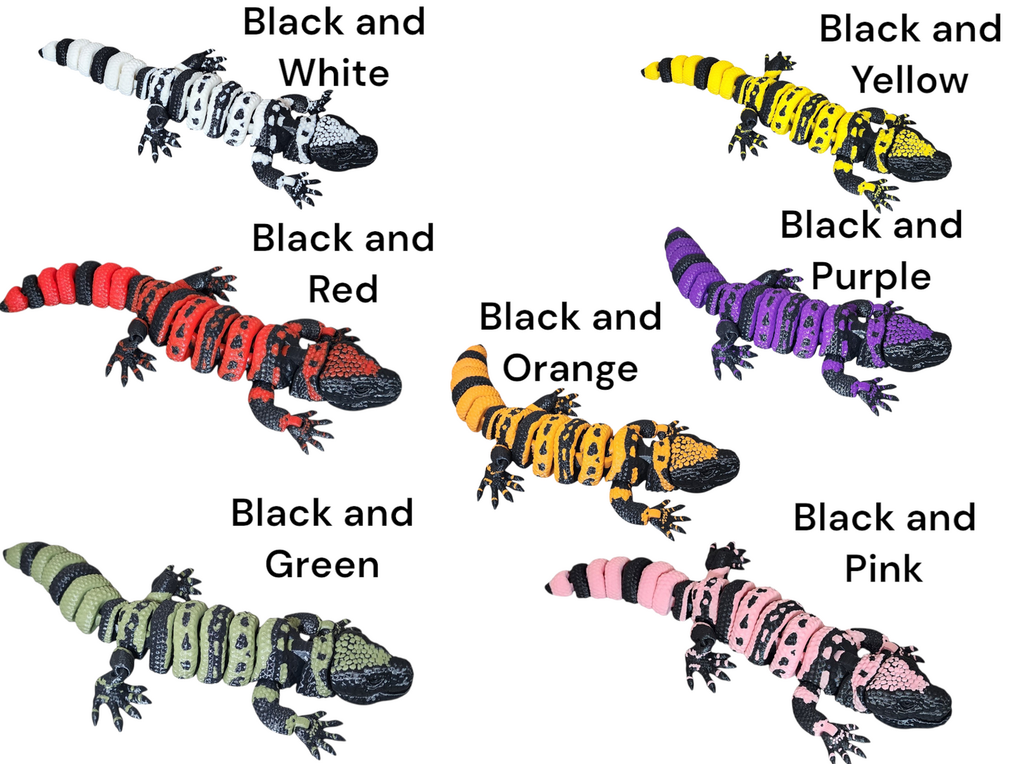 Articulated Gila Monster – Flexible Body & Movable Mouth