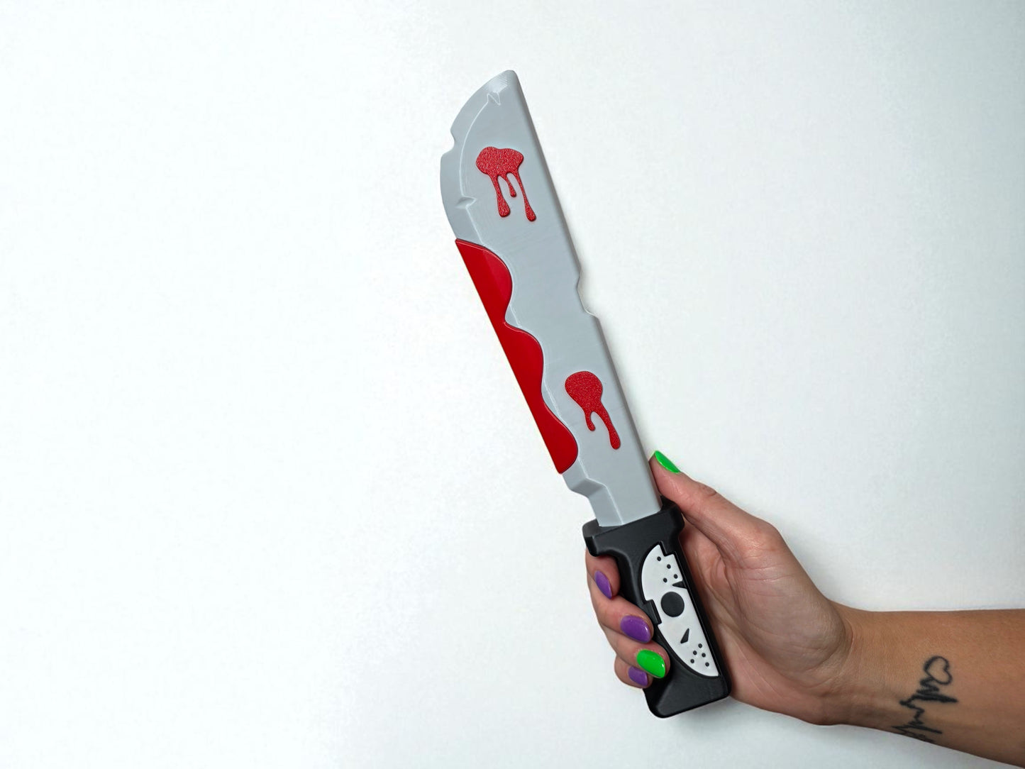 3D-Printed Horror Cosplay Prop Blade | Jason-Inspired 14" Collectible Display