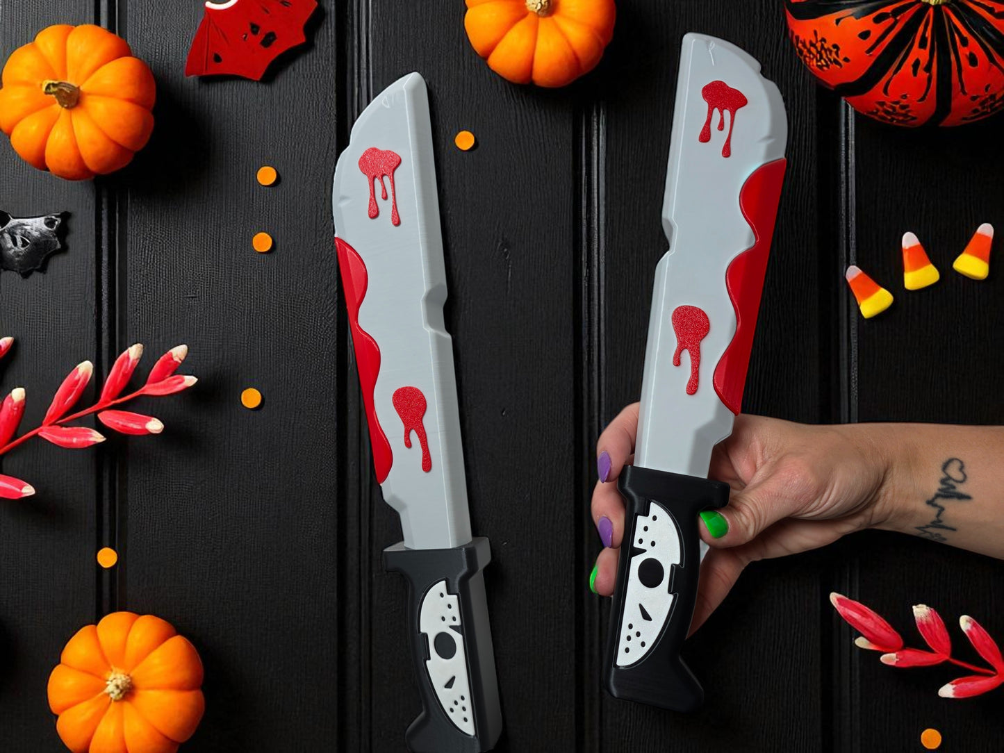 3D-Printed Horror Cosplay Prop Blade | Jason-Inspired 14" Collectible Display
