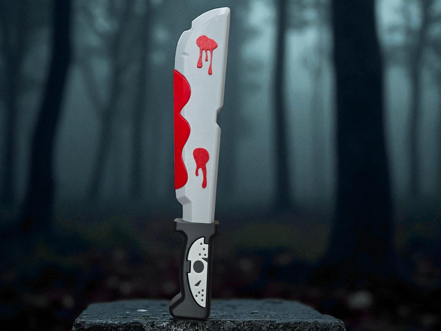 3D-Printed Horror Cosplay Prop Blade | Jason-Inspired 14" Collectible Display