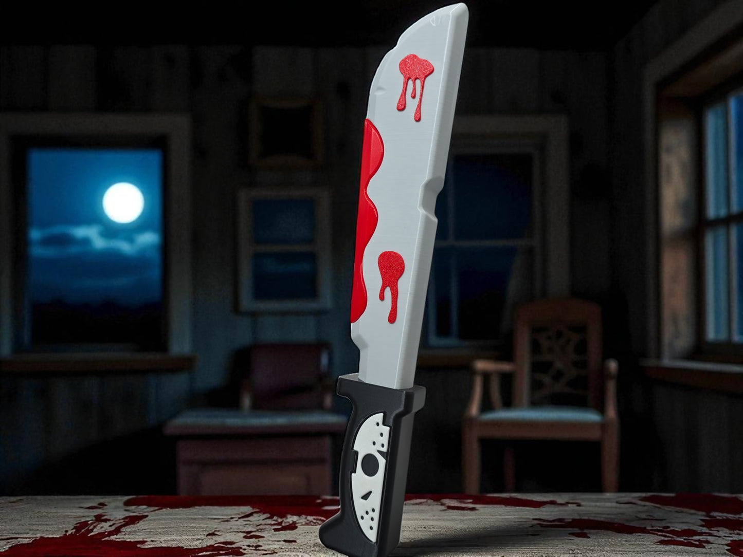 3D-Printed Horror Cosplay Prop Blade | Jason-Inspired 14" Collectible Display