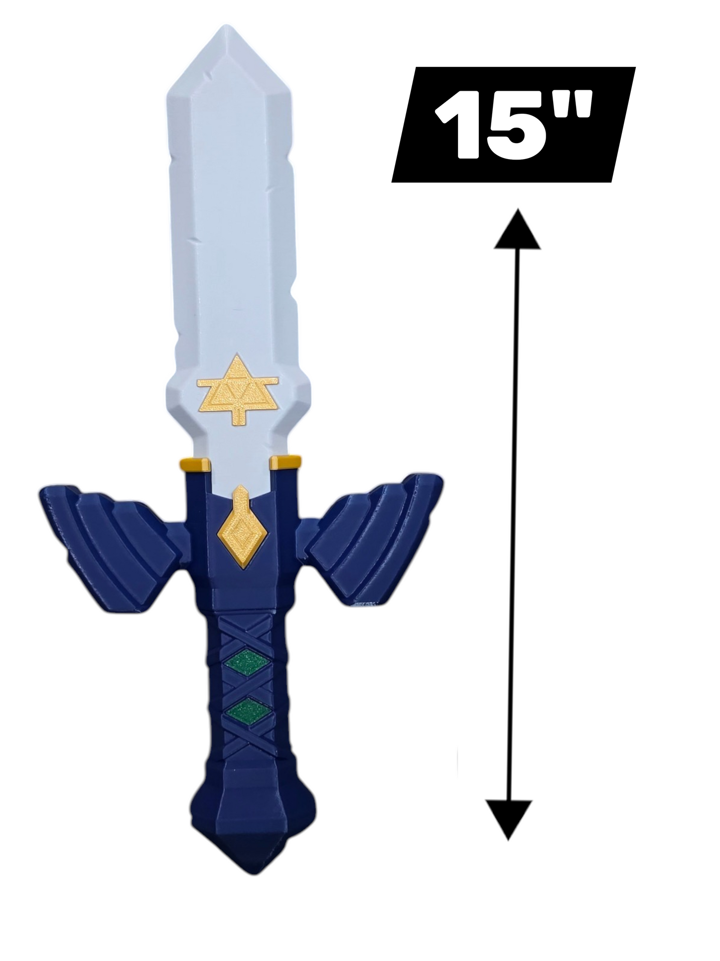 3D-Printed Master Sword Fantasy Prop | 15" Cosplay & Collectible Display