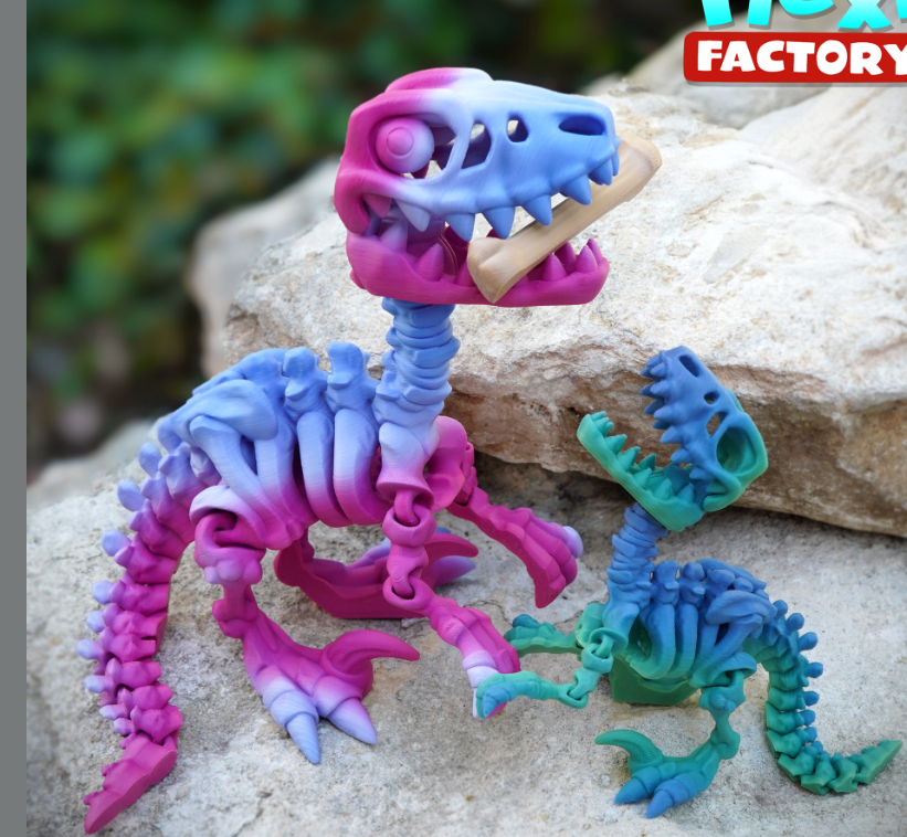Flexi Dinosaurs, 3D Printed