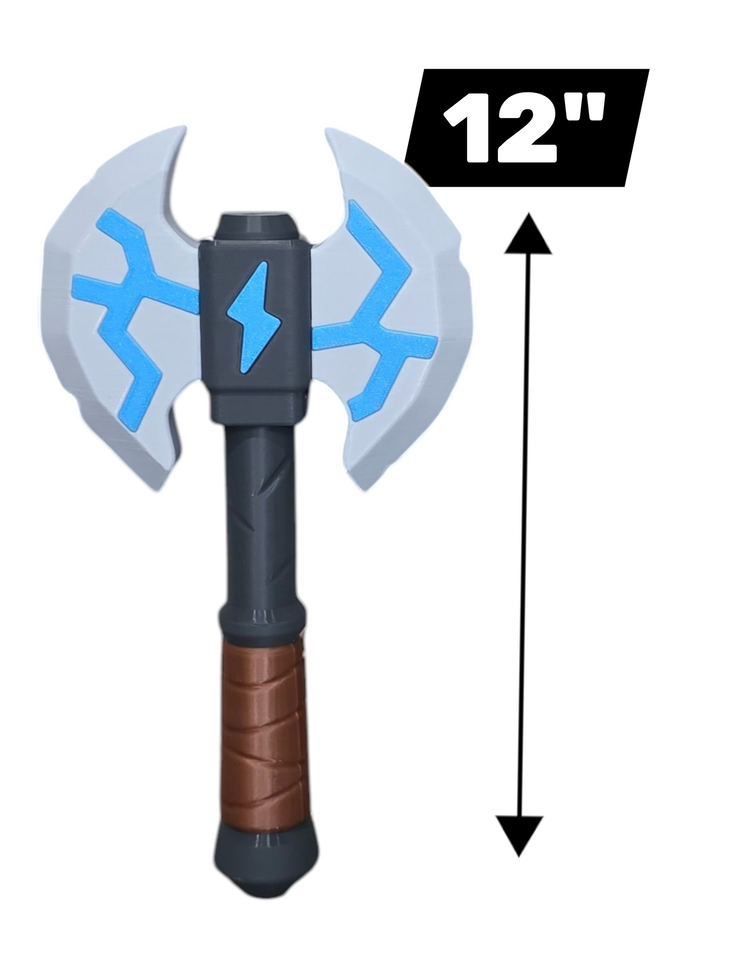 3D-Printed Stormcleaver Fantasy Axe Prop | 12" Cosplay & Collectible Display
