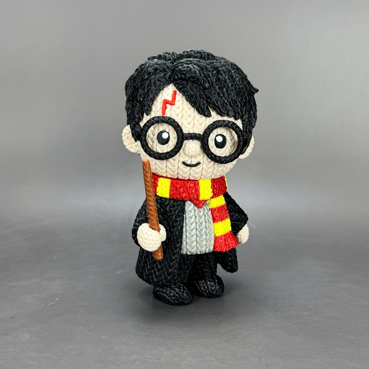 Wizard Inspired 3D Printed Figure – Crochet Texture Style – Magic School Fan Art – 6" or 8"