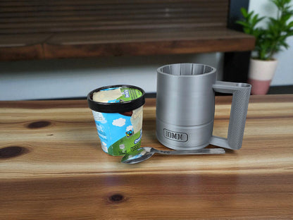 10mm Socket-Inspired Ice Cream Pint Holder – 3D Printed with Grip Handle
